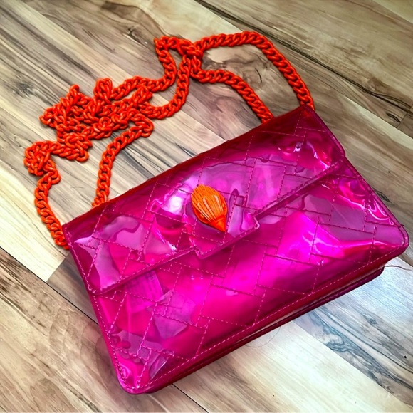 Kurt Geiger Handbags - Vibrant Pink Quilted Kurt Geiger Bag